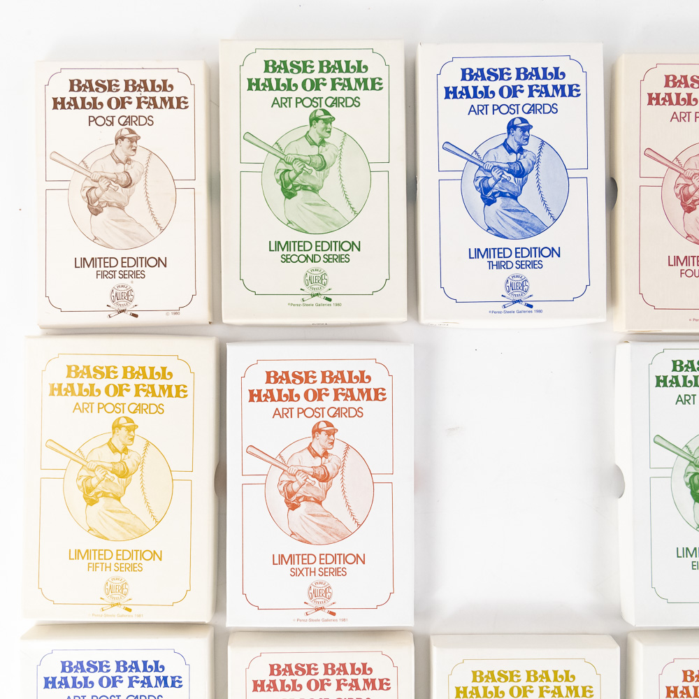 Baseball HOF Art Post Cards 1-15 & 1st/2nd Series