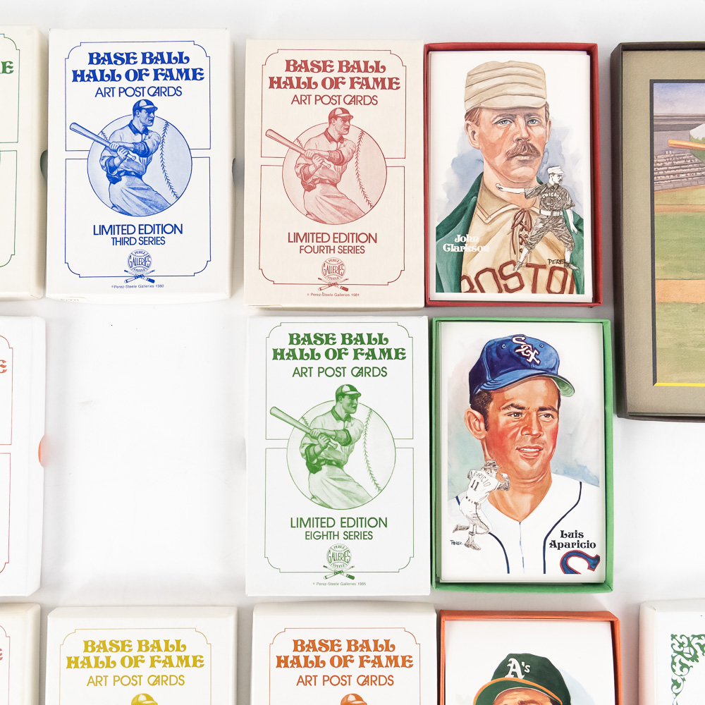 Baseball HOF Art Post Cards 1-15 & 1st/2nd Series