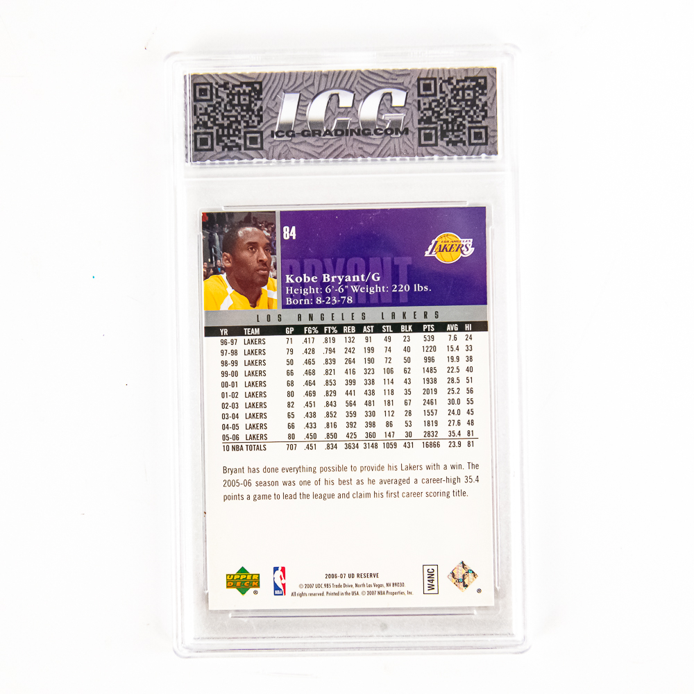 Kobe Bryant 02 Topps & 06 Upper Deck #84 ICG 10