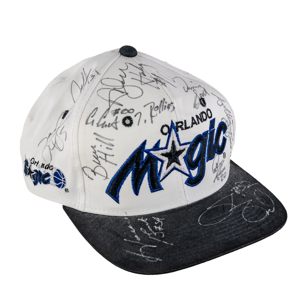 1993-94 Orlando Magic Team Autographed Hat Shaq +