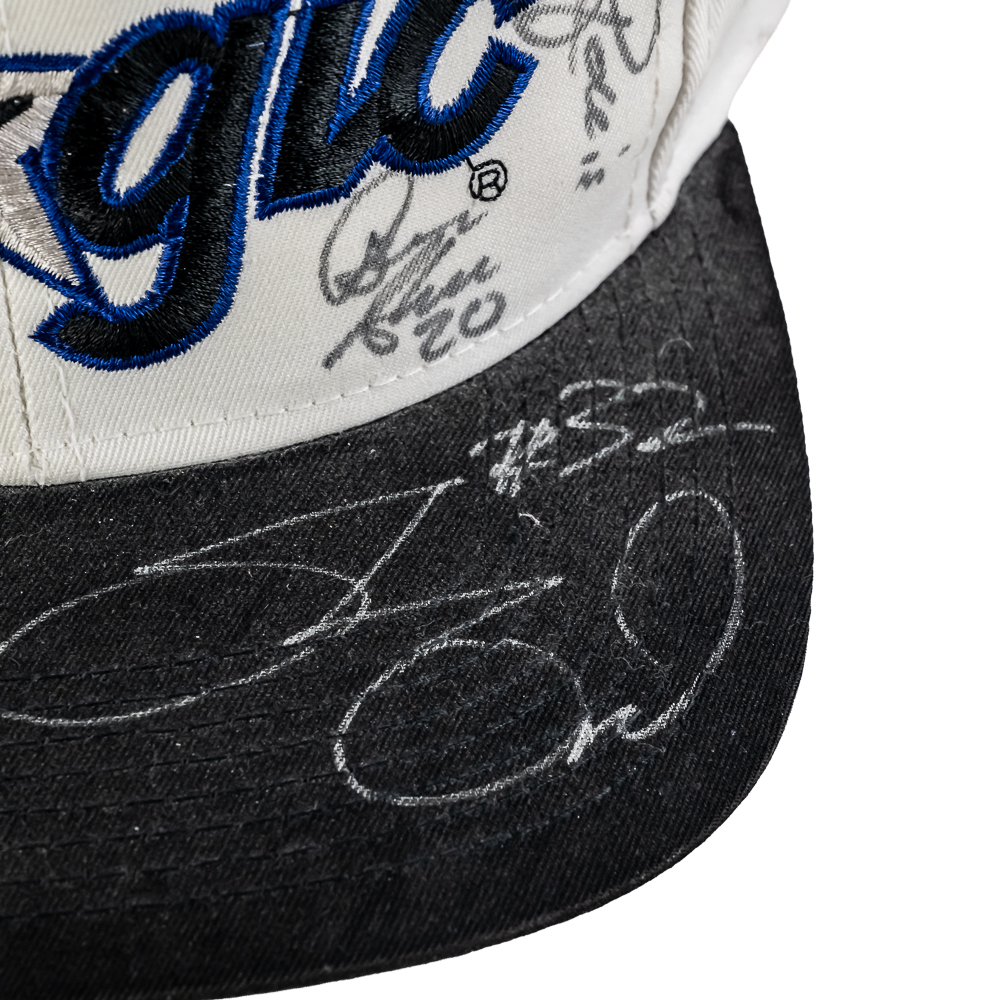 1993-94 Orlando Magic Team Autographed Hat Shaq +
