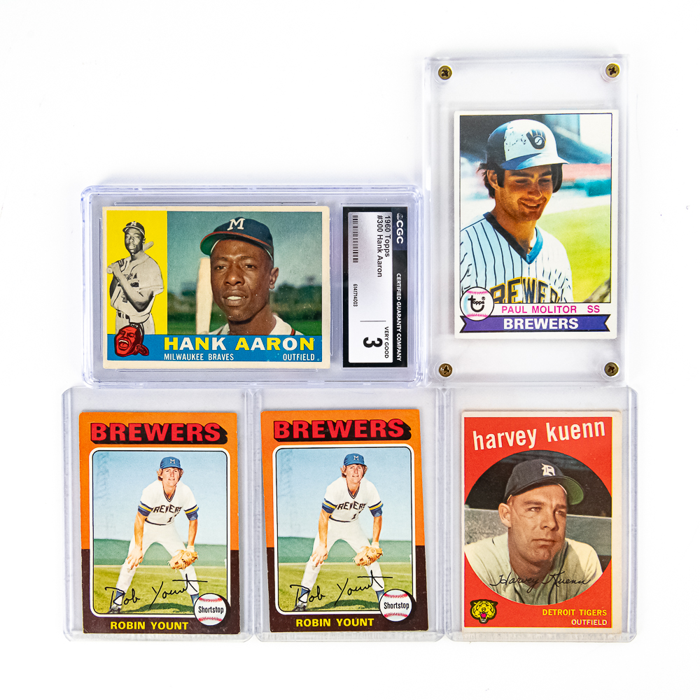 1960 Topps #300 Hank Aaron CGC 3 VG Molitor Yount+