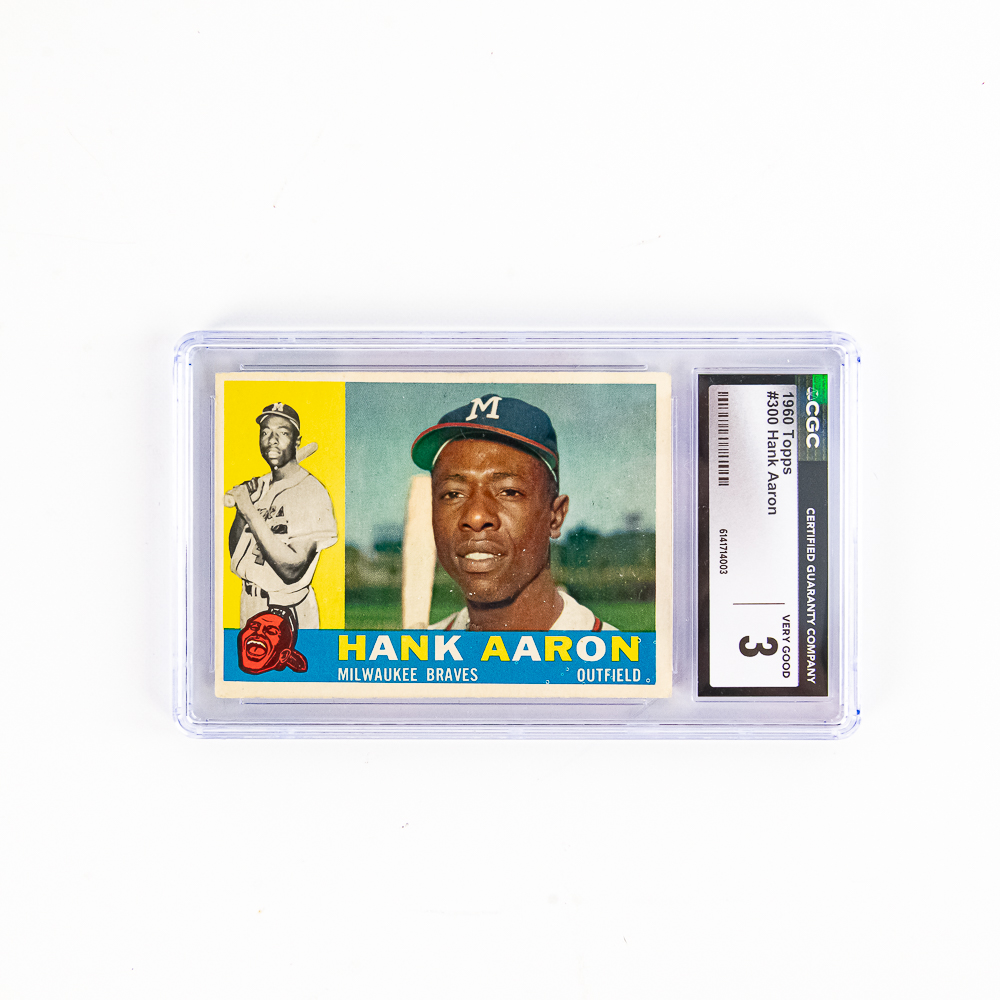 1960 Topps #300 Hank Aaron CGC 3 VG Molitor Yount+