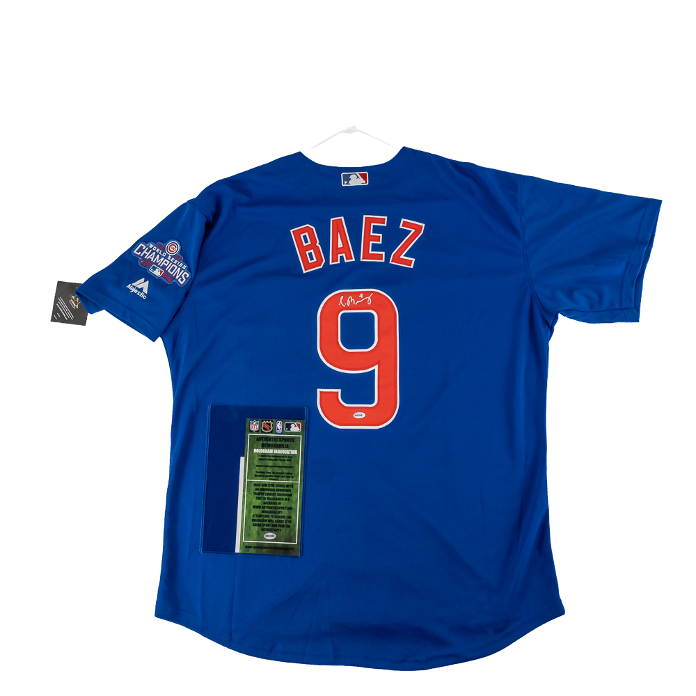 Javier Baez Autographed '16 WS Cubs Jersey w COA