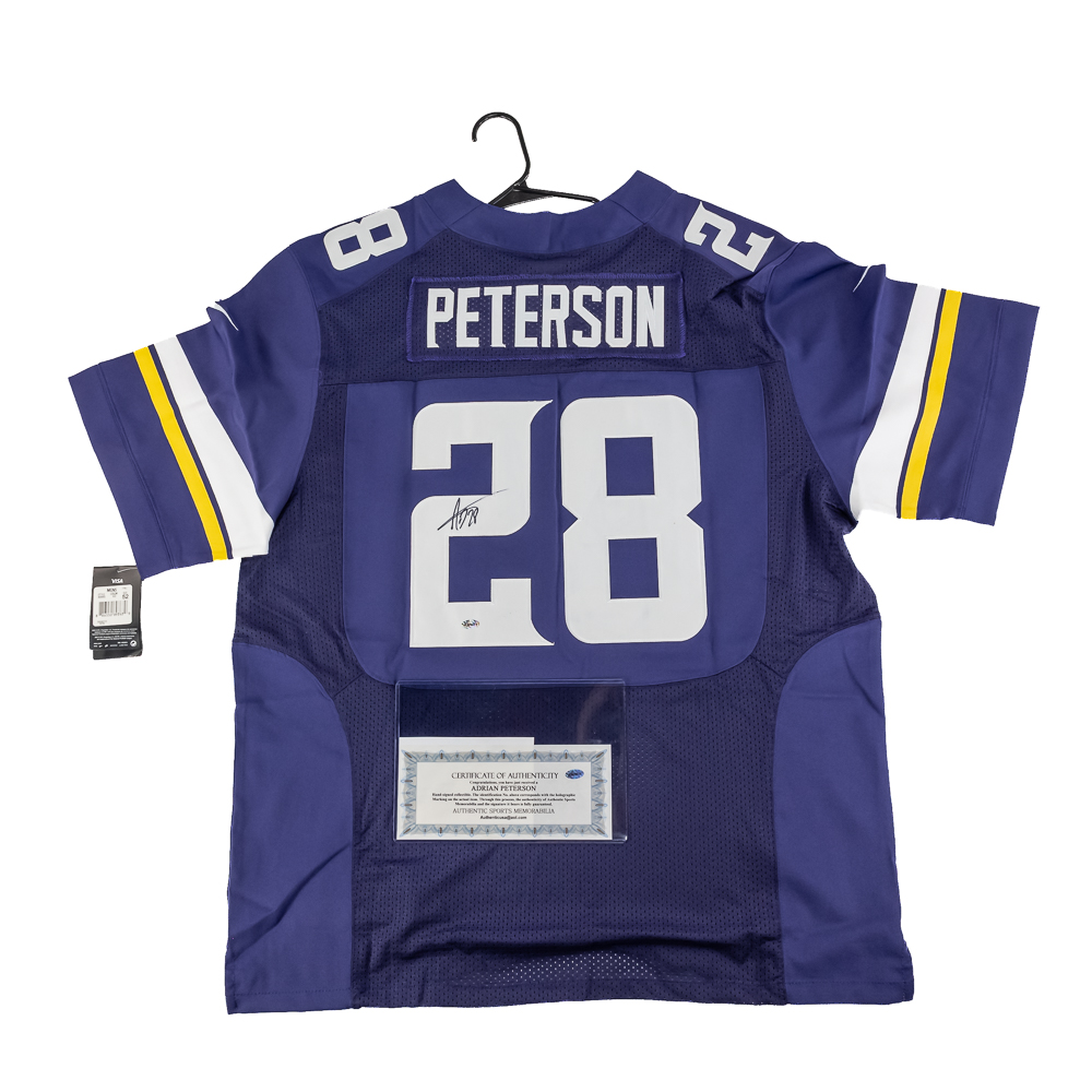 (2)Adrian Peterson Autographed Viking Jerseys COA
