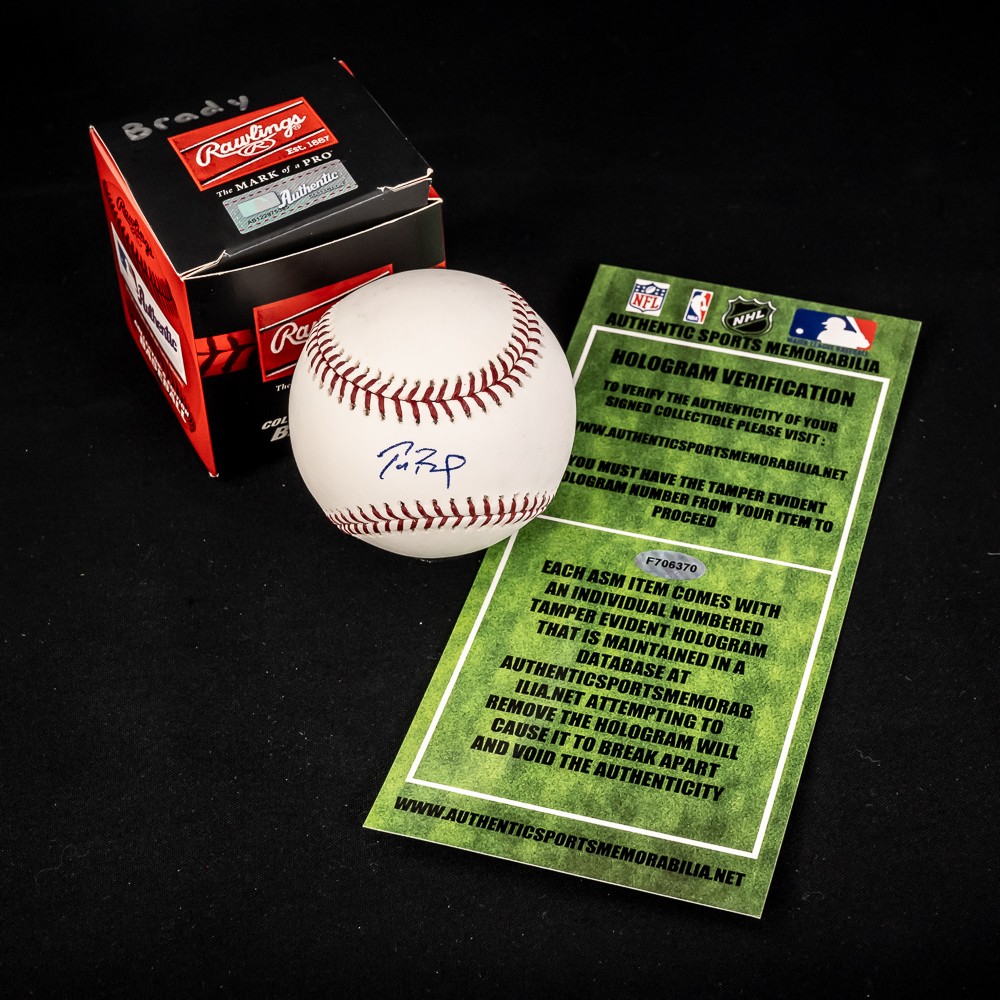 Tom Brady Autographed Rawlings MLB Baseball w COA