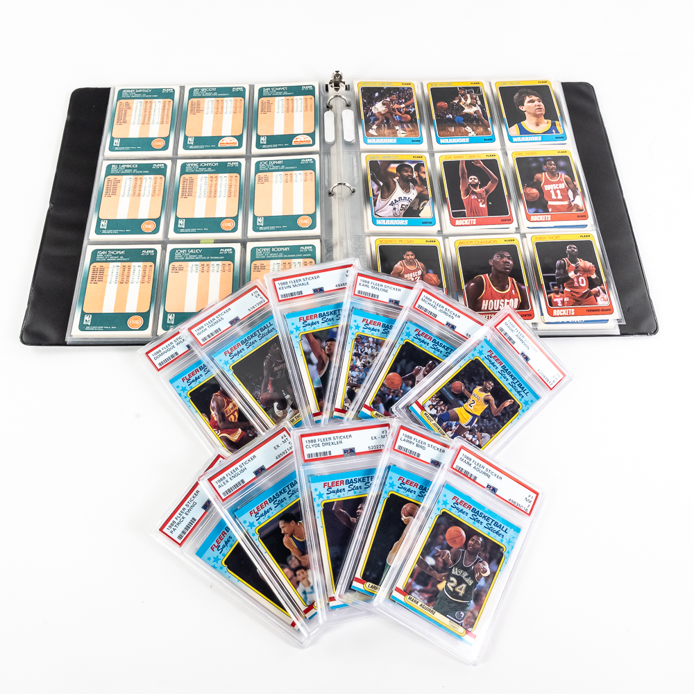 Complete 1988 Fleer NBA Basketball Set w 11 PSA
