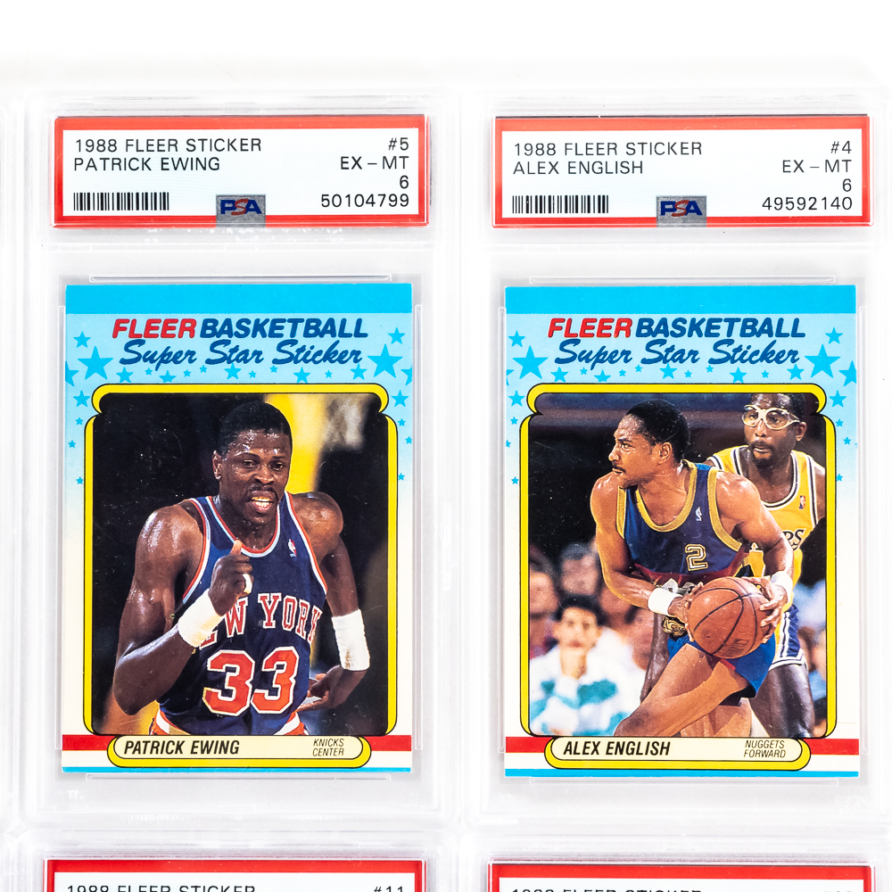 Complete 1988 Fleer NBA Basketball Set w 11 PSA