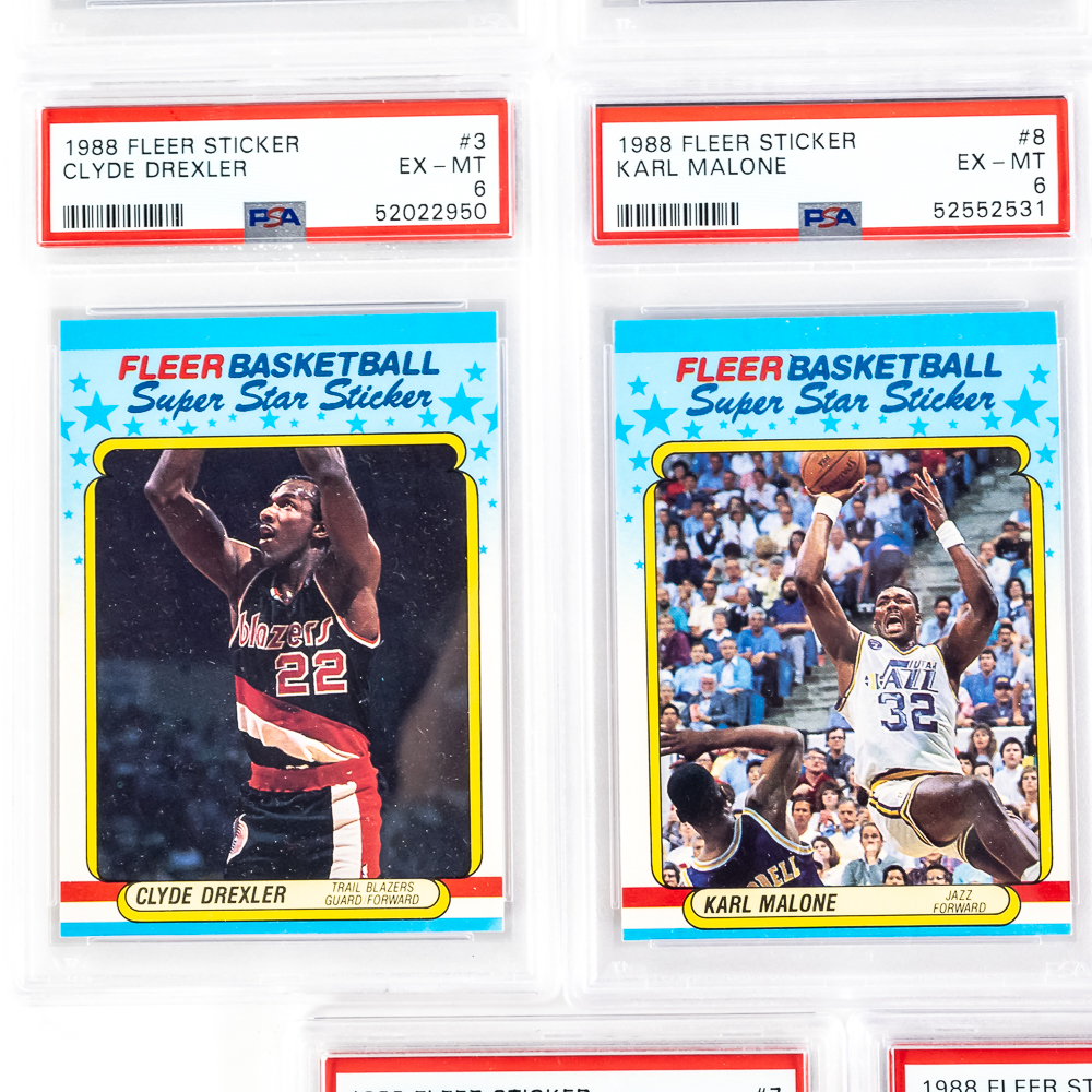 Complete 1988 Fleer NBA Basketball Set w 11 PSA