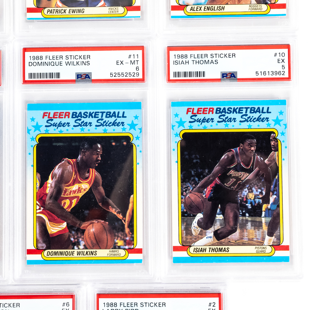 Complete 1988 Fleer NBA Basketball Set w 11 PSA