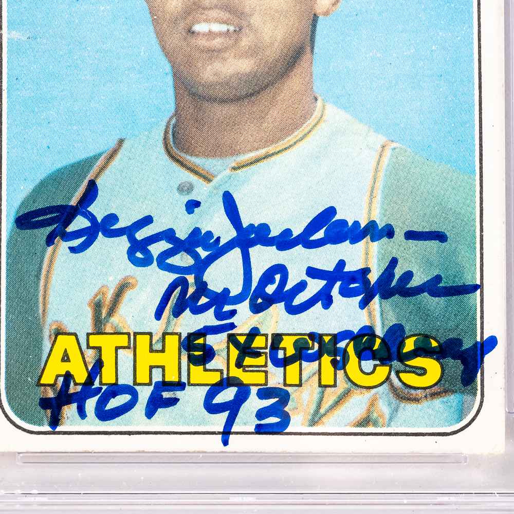 1969 Topps #260 Reggie Jackson AUTO Inscribed CGC