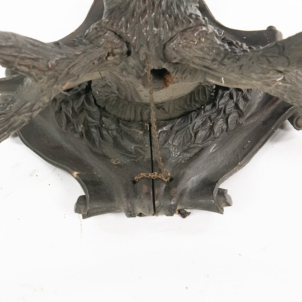 Carved Wood Black Forest Stag Head