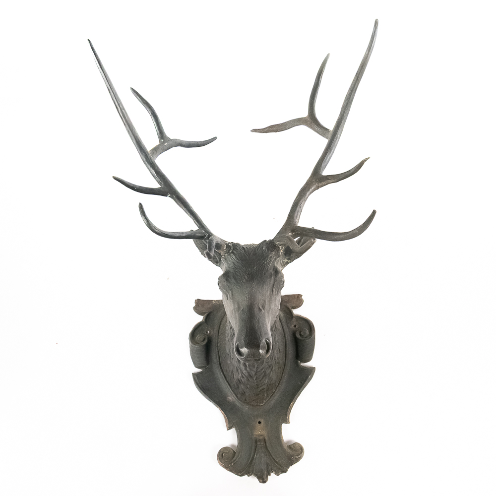 Hand Formed Life Sized Copper Elk Head