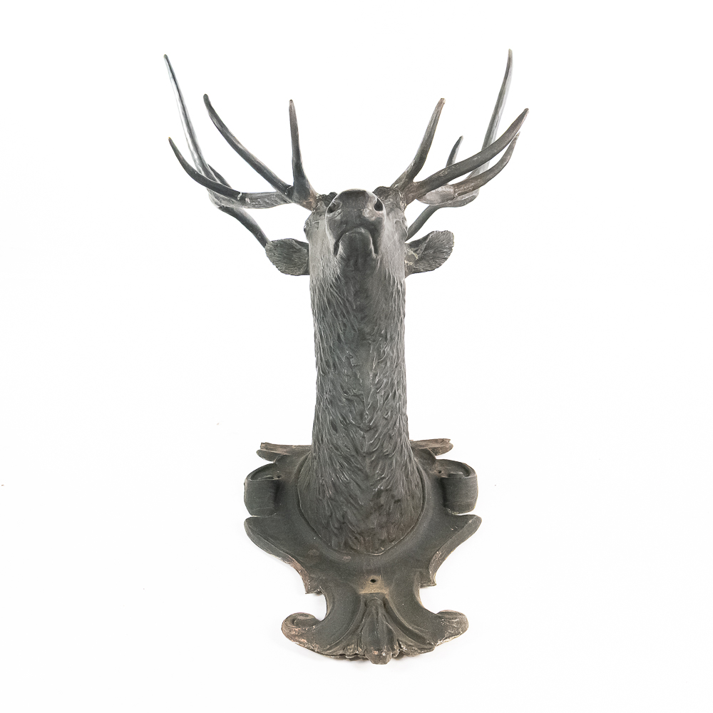 Hand Formed Life Sized Copper Elk Head