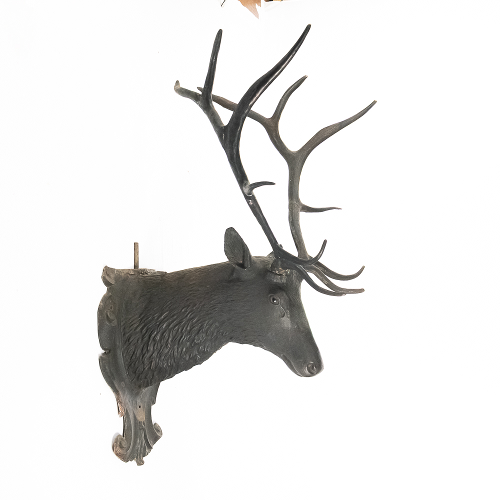Hand Formed Life Sized Copper Elk Head