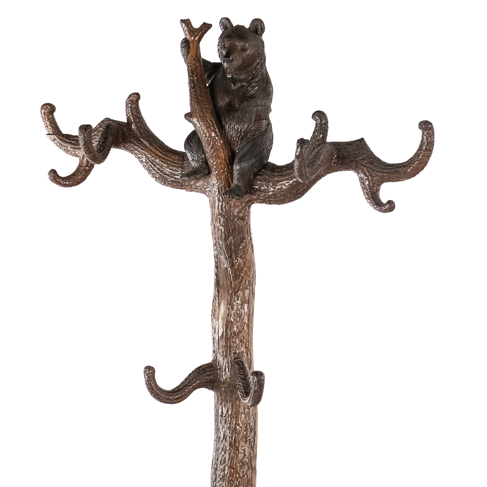 Black Forest Carved Wood Hall Tree