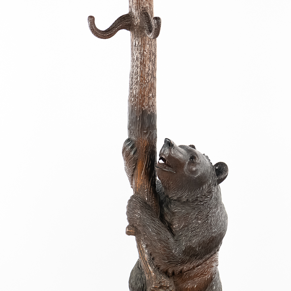 Black Forest Carved Wood Hall Tree