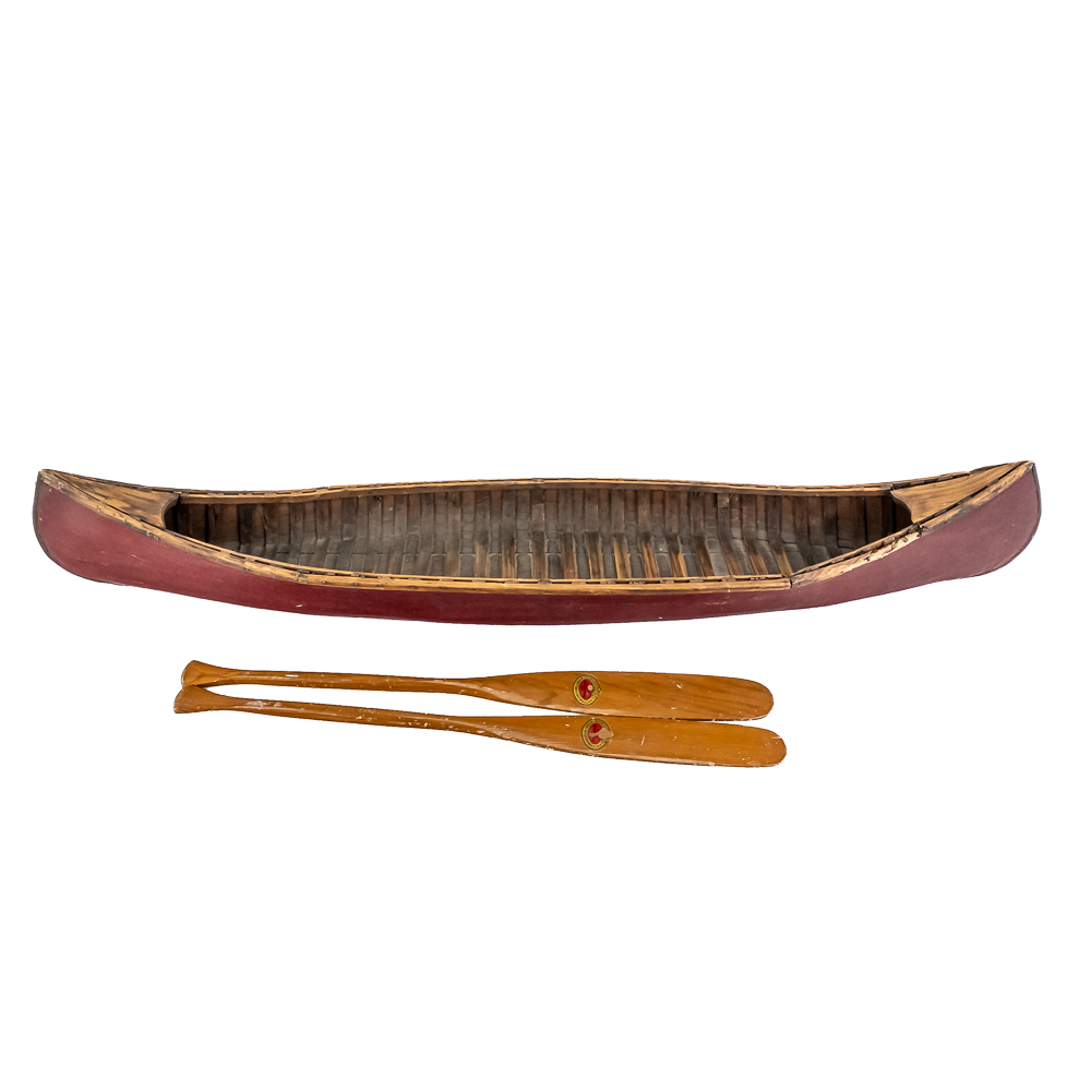 Vintage Wooden Model Canoe Salesman Sample