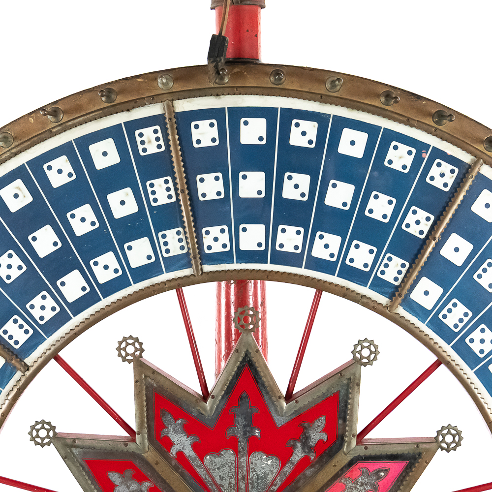 Antique HC Evans Jumbo Floor Model Gambling Wheel