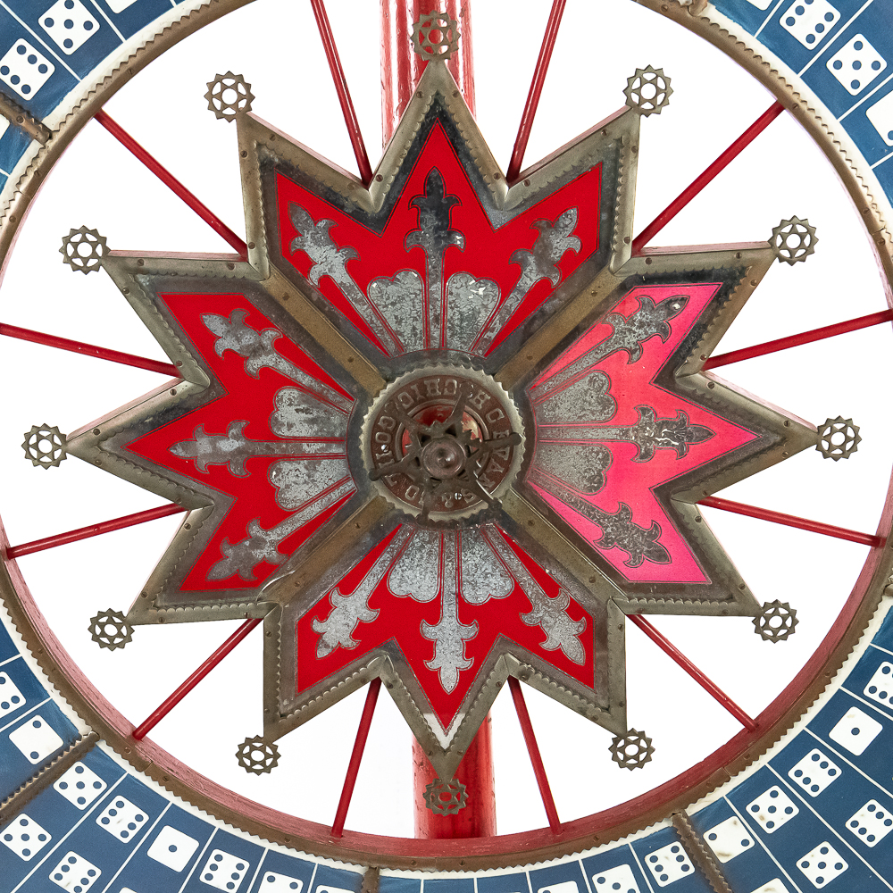 Antique HC Evans Jumbo Floor Model Gambling Wheel