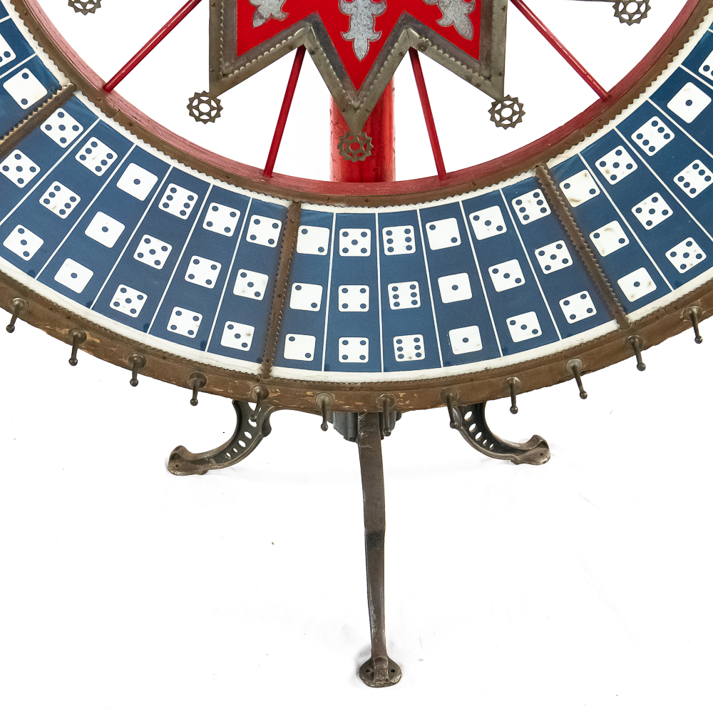 Antique HC Evans Jumbo Floor Model Gambling Wheel