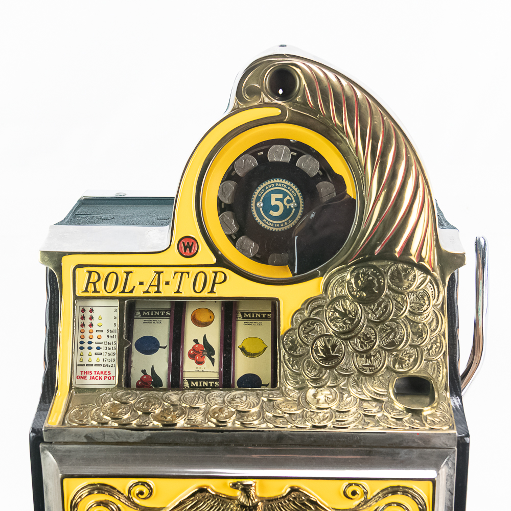 Watling 5 Cent Rol-A-Top Slot Machine