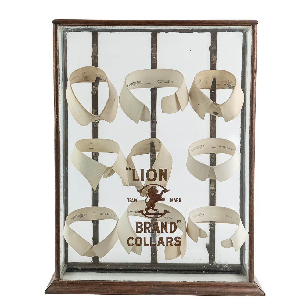 Vintage Lion Collars Display Case