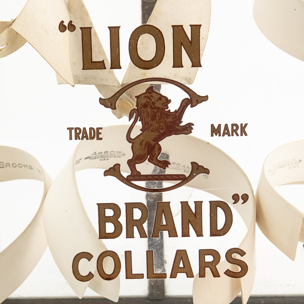 Vintage Lion Collars Display Case