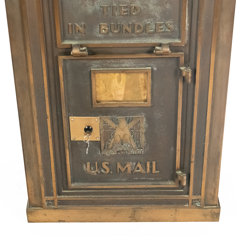 Antique Bronze US Mail Letter Box