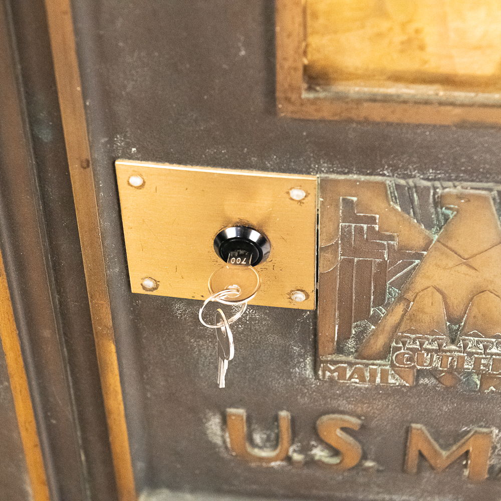 Antique Bronze US Mail Letter Box
