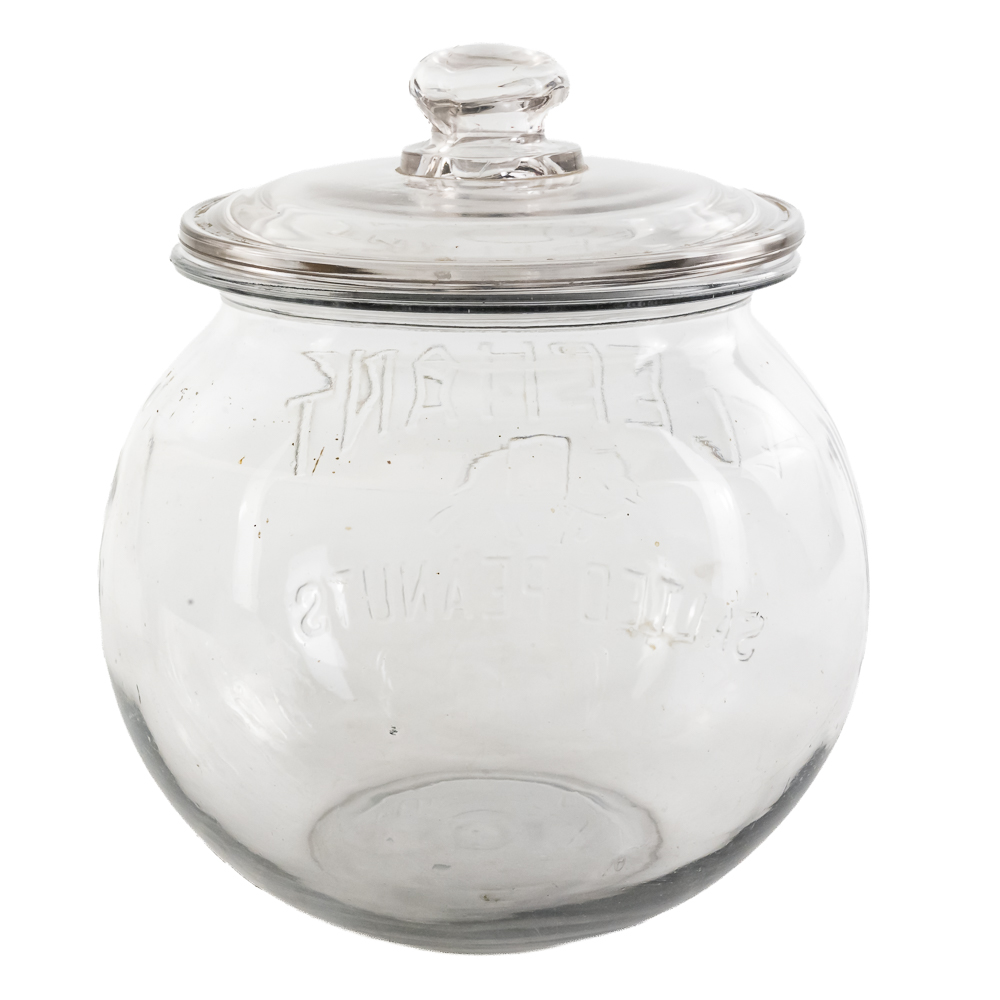 Vintage "Elephant Salted Peanuts" Display Jar