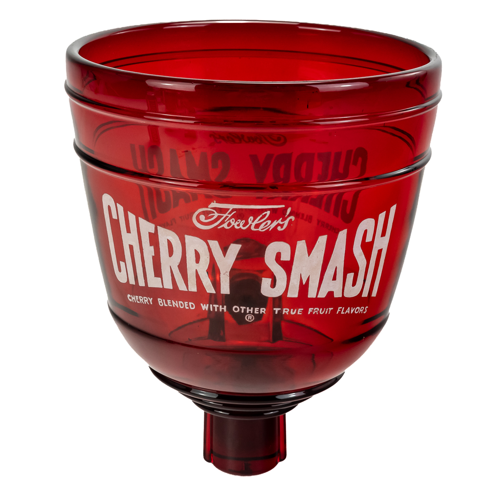 Vintage Fowler's Cherry Smash Syrup Dispenser Bowl