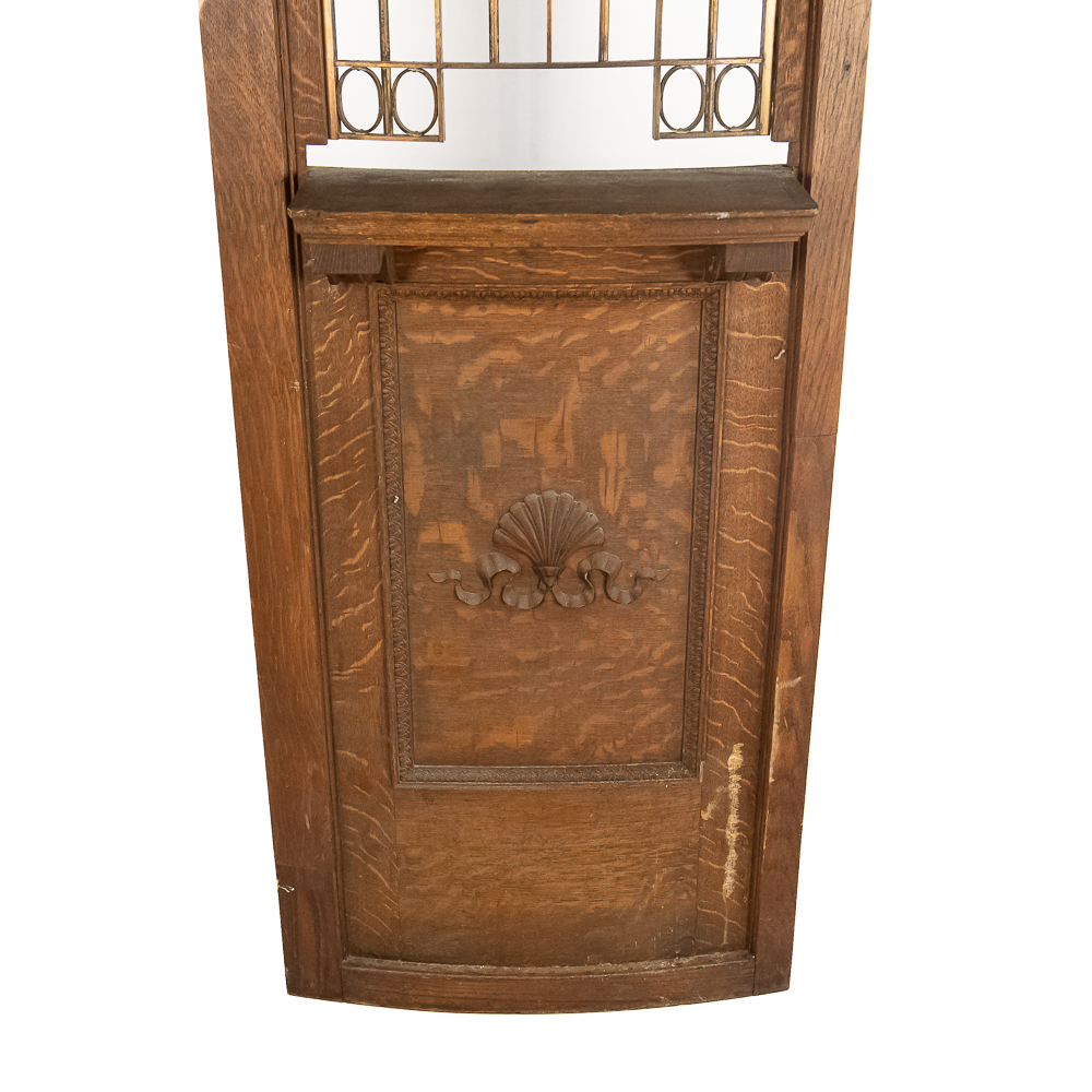 Antique Tiger Oak Cashier Door