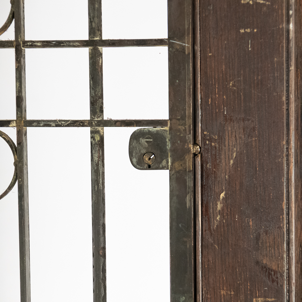 Antique Tiger Oak Cashier Door