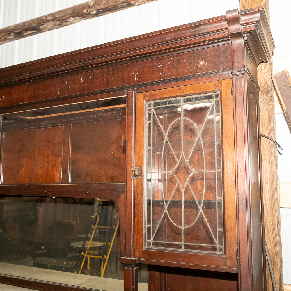 Vintage 122" Marble Top Bar Back