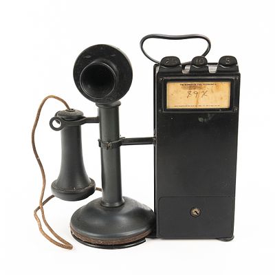 Gray Telephone/W.E. Portable Telephone Pay Station. From the Trenga Estate Collection - Gray 