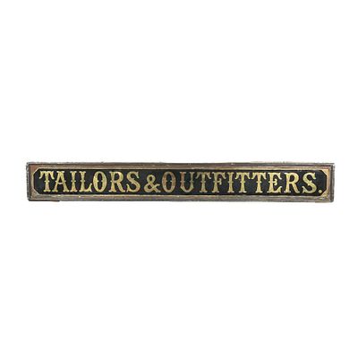 Vintage Taylors & Outfitters Trade Sign. Vintage Taylors &amp; Outfitters Trade Sign, heavily 