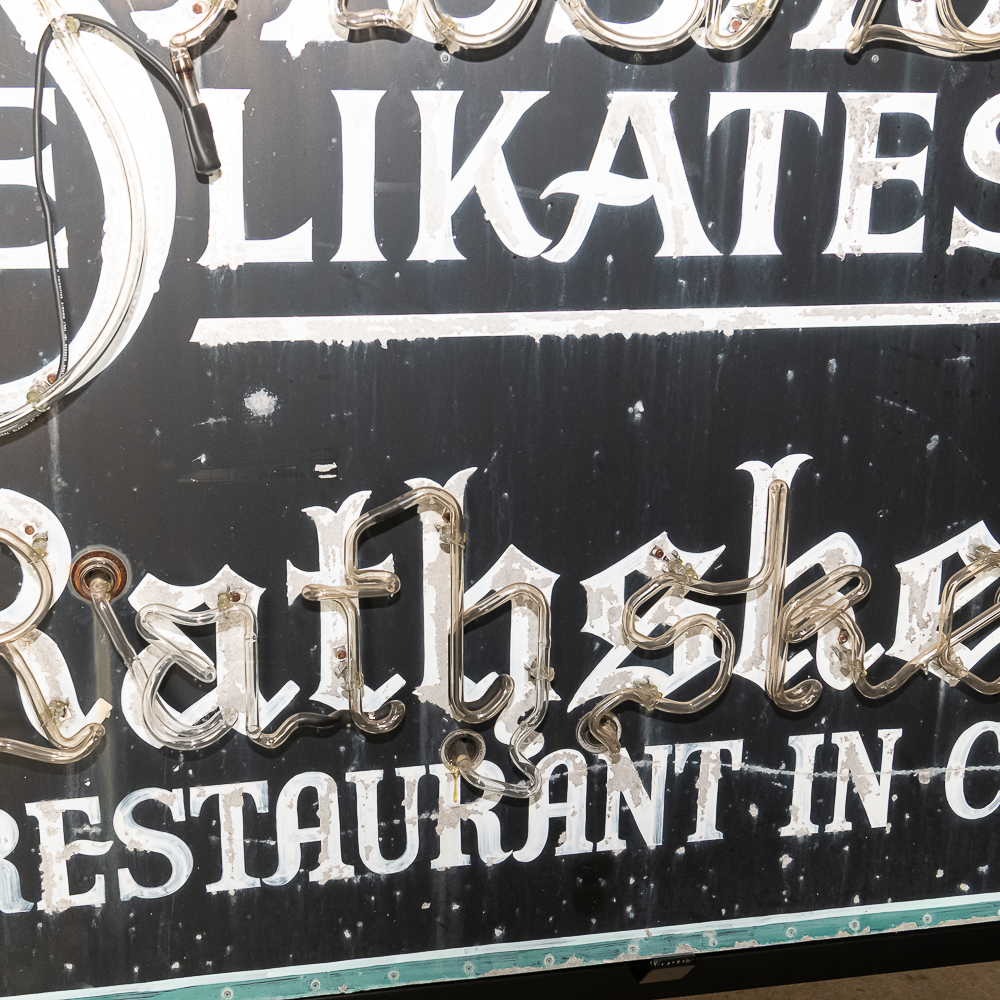 Vintage 8' Rathskeller Sausage DS Neon Sign