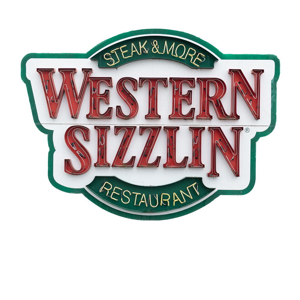 Vintage 10' Western Sizzlin SS Neon Sign