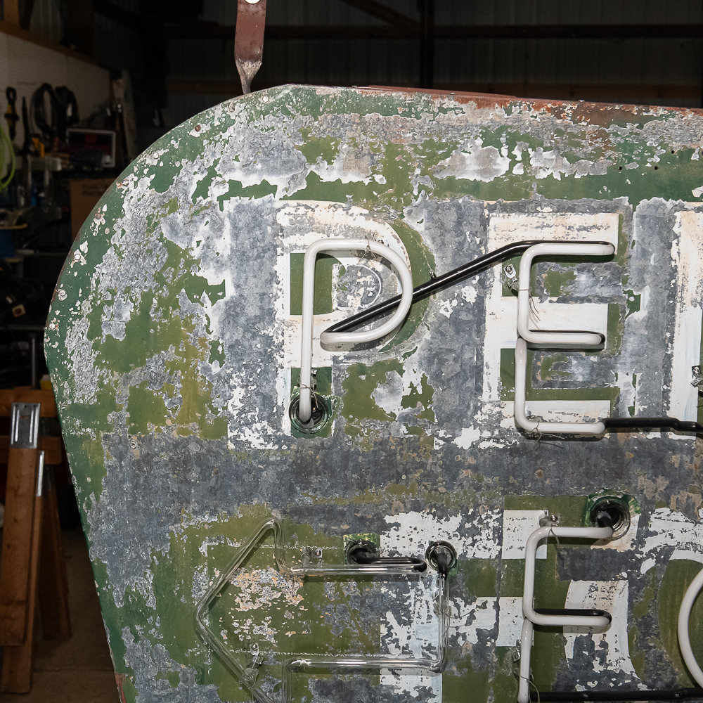 Vintage 7' Penguin Food Lockers Neon DS Sign