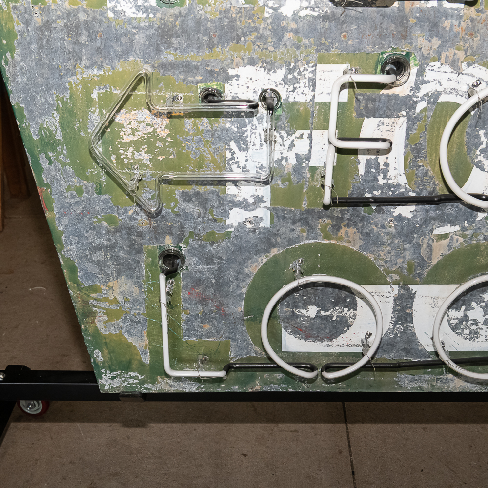 Vintage 7' Penguin Food Lockers Neon DS Sign