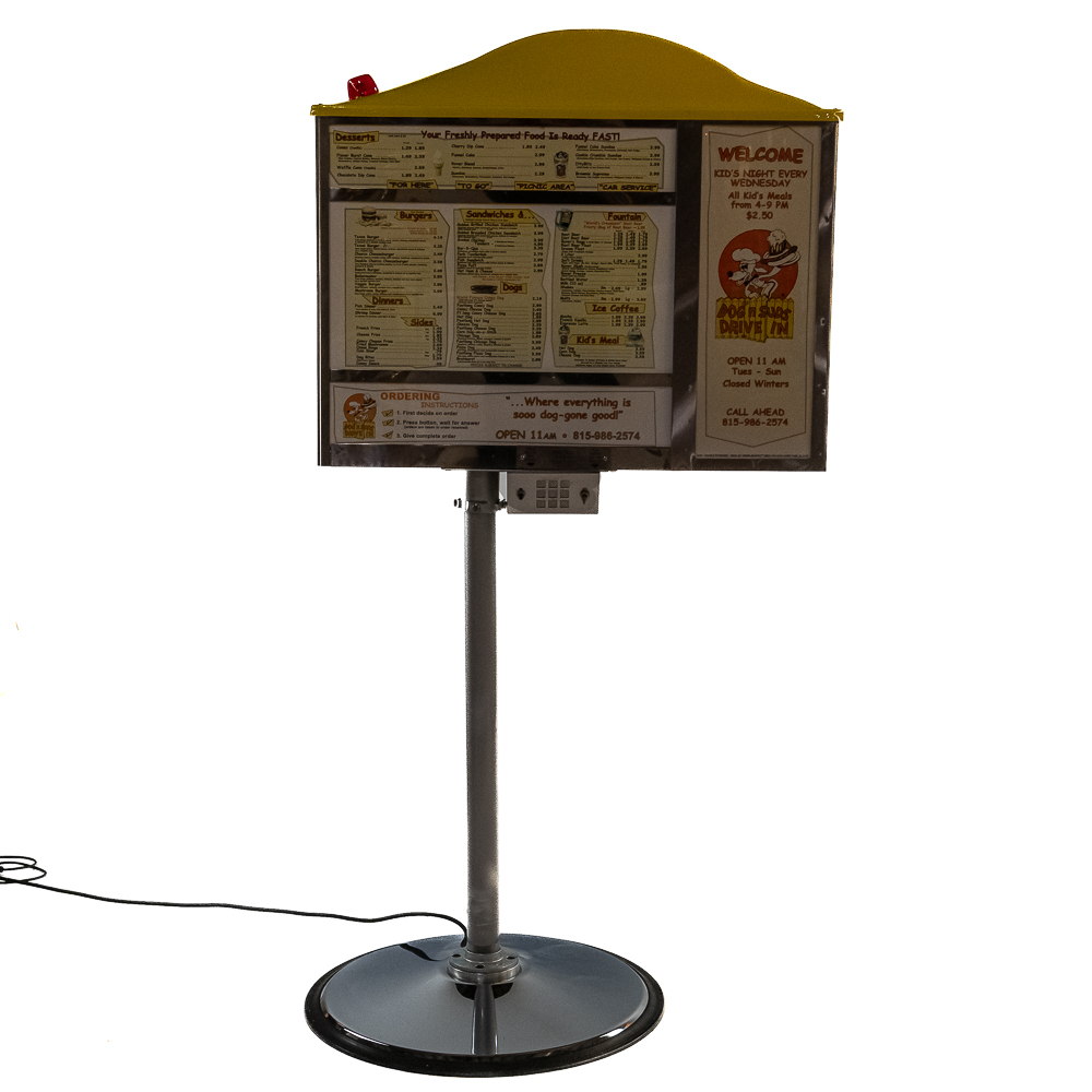 Dog & Suds Drive-Up Lighted Menu Advertising Sign