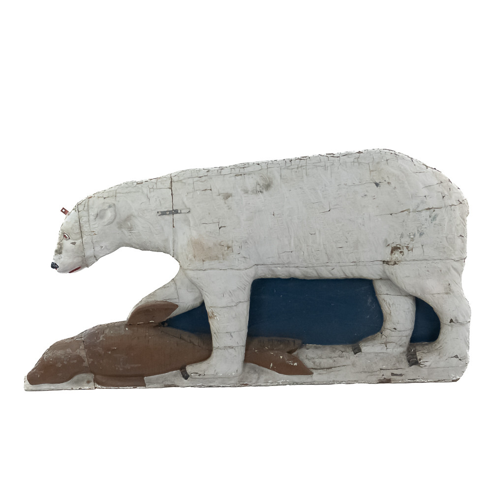 Polar Bear Circus Wagon Carving - Left Face