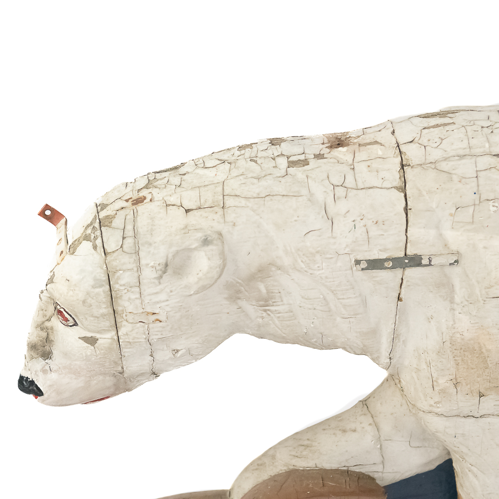 Polar Bear Circus Wagon Carving - Left Face