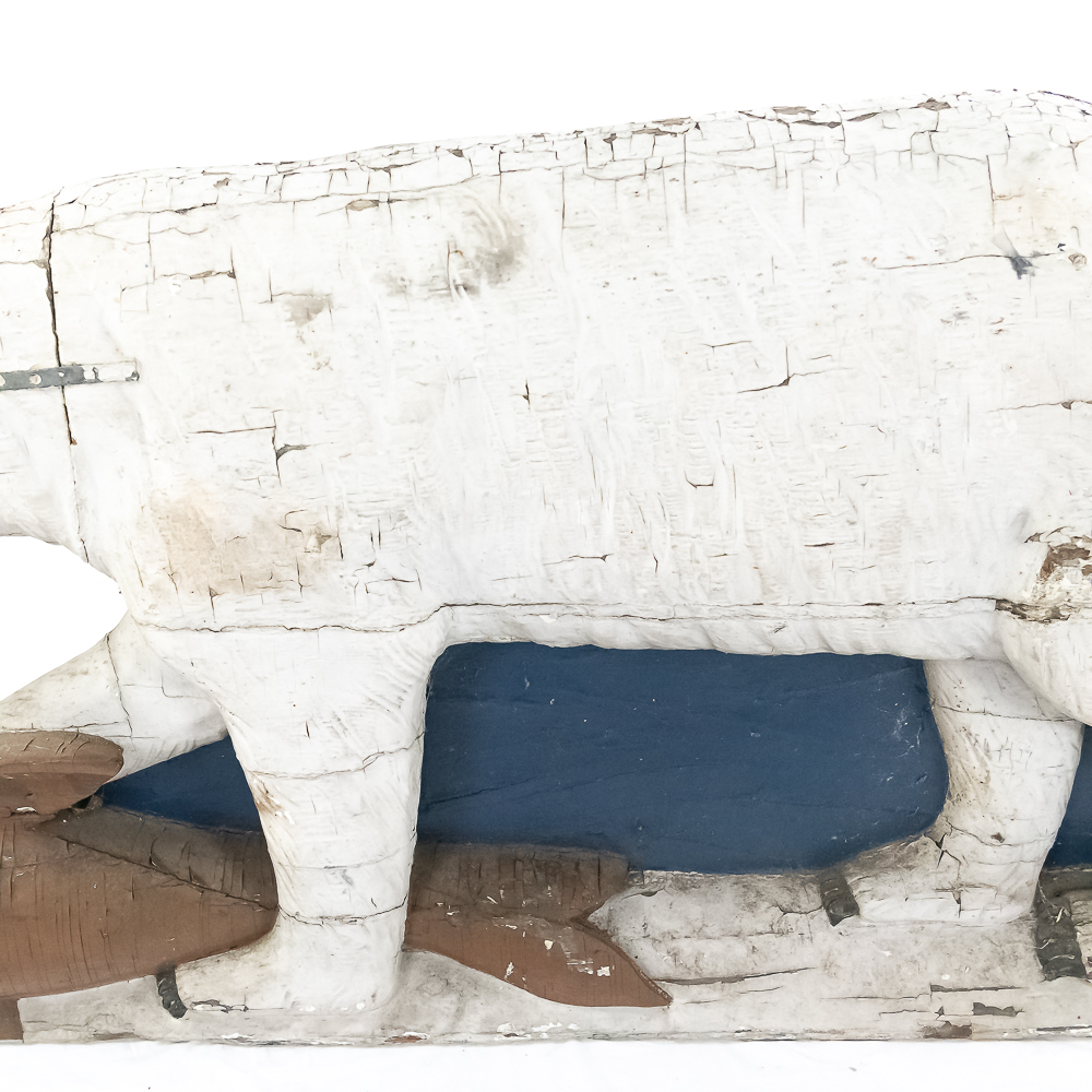 Polar Bear Circus Wagon Carving - Left Face
