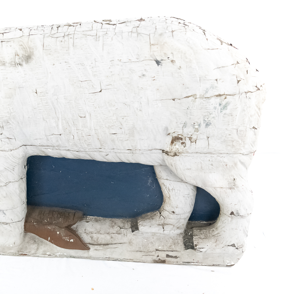 Polar Bear Circus Wagon Carving - Left Face