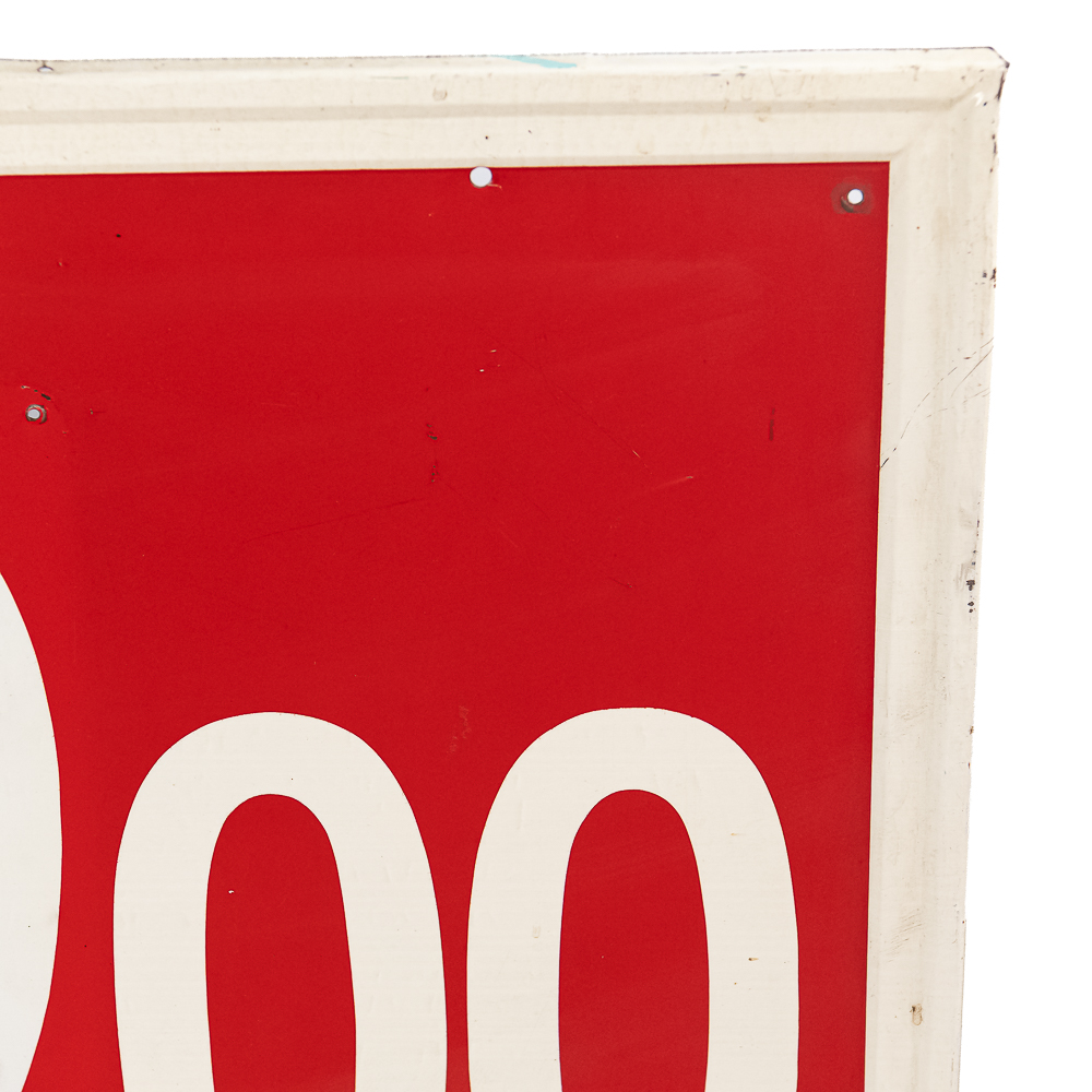 Vintage "Airplane Rides $2.00" Metal Ad Sign