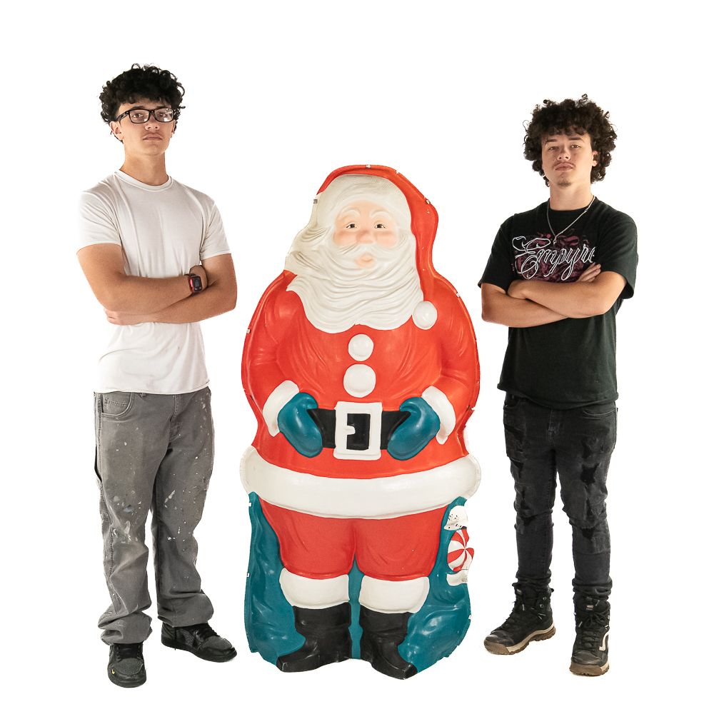 Vintage 5' Vacuum-Form Santa Christmas Display