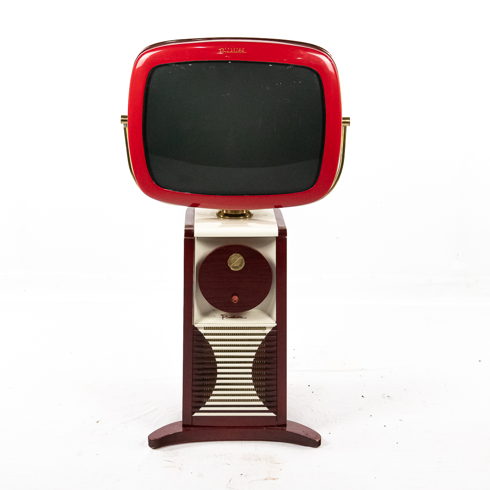 24" RUBY RED Telstar Predicta Corona MCM TV