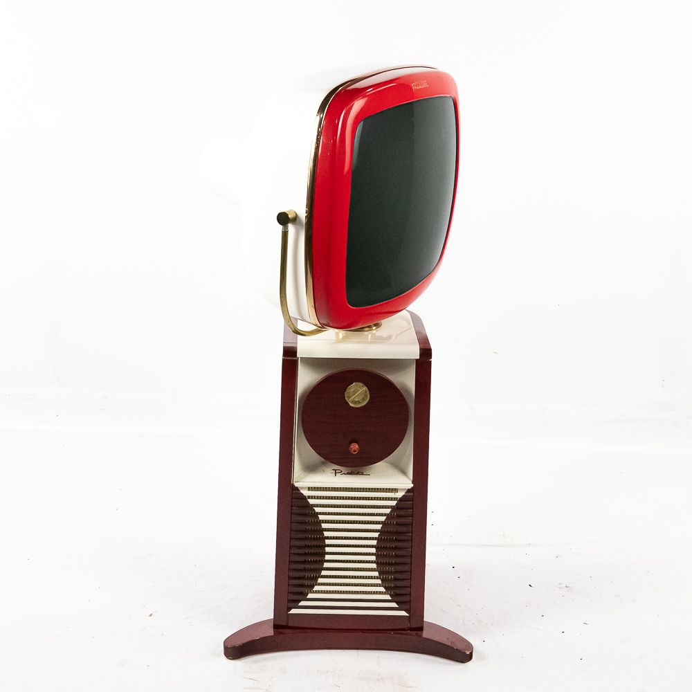 24" RUBY RED Telstar Predicta Corona MCM TV